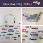 Large Tote Bag with Zip - Caravans