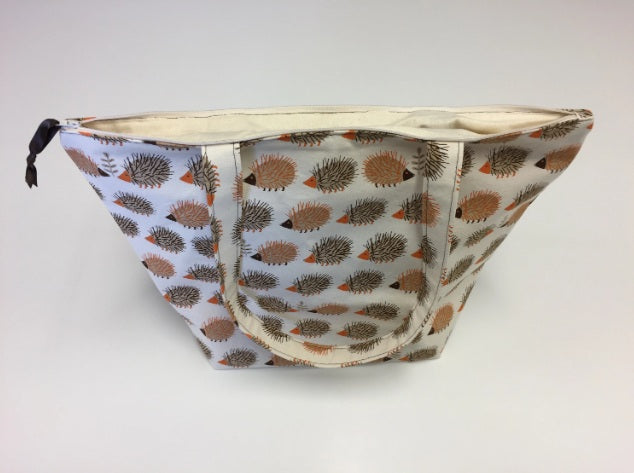 Large Tote Bag with Zip - Echidnas Cream
