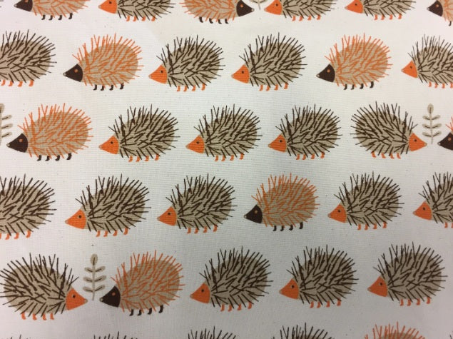 Large Tote Bag with Zip - Echidnas Cream