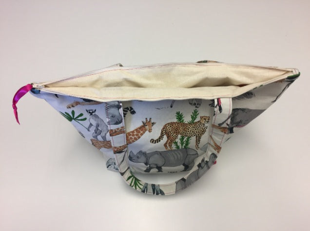 Large Tote Bag with Zip - Safari