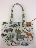 Large Tote Bag with Zip - Safari