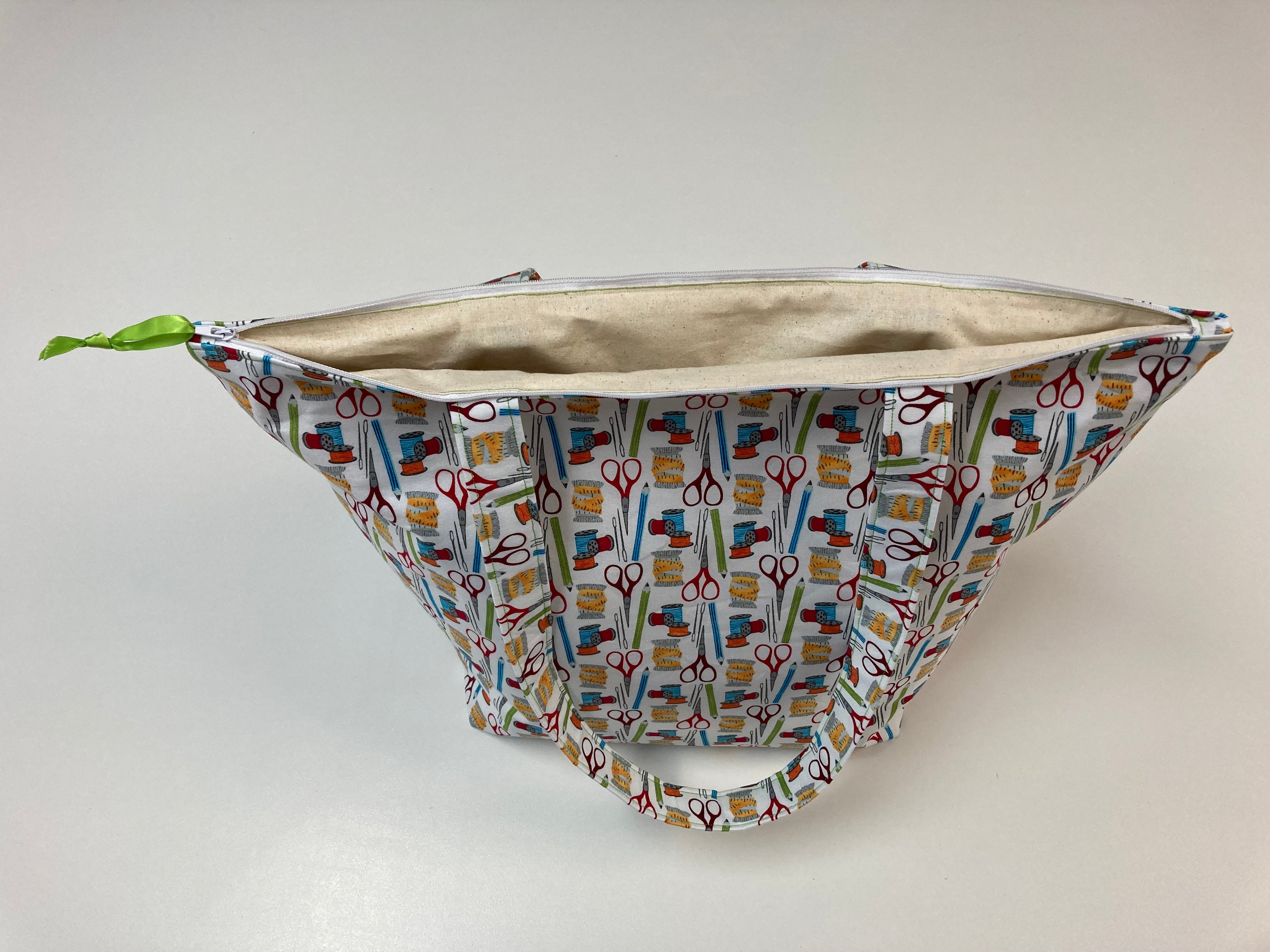 Large Tote Bag with Zip - Sewing