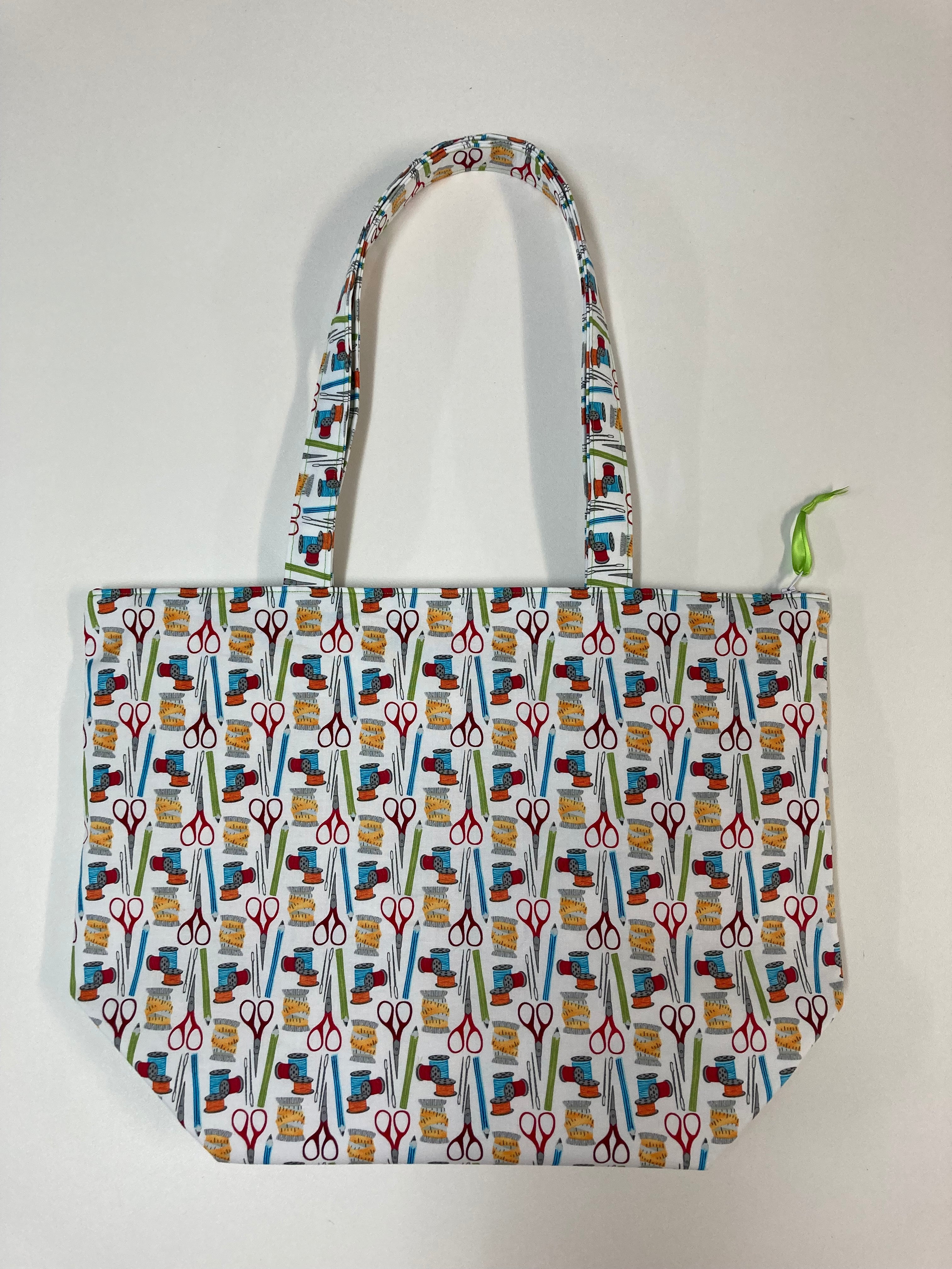 Large Tote Bag with Zip - Sewing