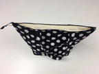 Large Tote Bag with Zip - Black Spot