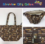 Large Tote Bag with Zip - Farmers Fighting Spirit - Words