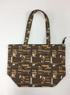 Large Tote Bag with Zip - Farmers Fighting Spirit - Words