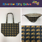 Large Tote Bag with Zip - Farmers Fighting Spirit - Tractors