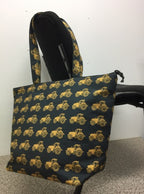 Large Tote Bag with Zip - Farmers Fighting Spirit - Tractors