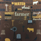 Large Tote Bag with Zip - Farmers Fighting Spirit - Words and Animals