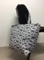 Large Tote Bag with Zip - Farm Sweet Farm - Animals