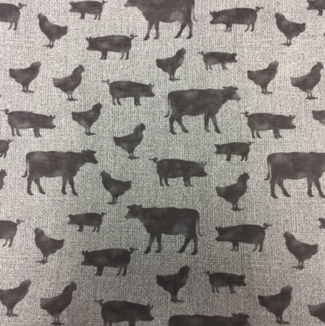 Large Tote Bag with Zip - Farm Sweet Farm - Animals