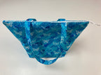 Large Tote Bag with Zip - Blue Butterflies