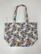 Large Tote Bag with Zip - White Cockatoo
