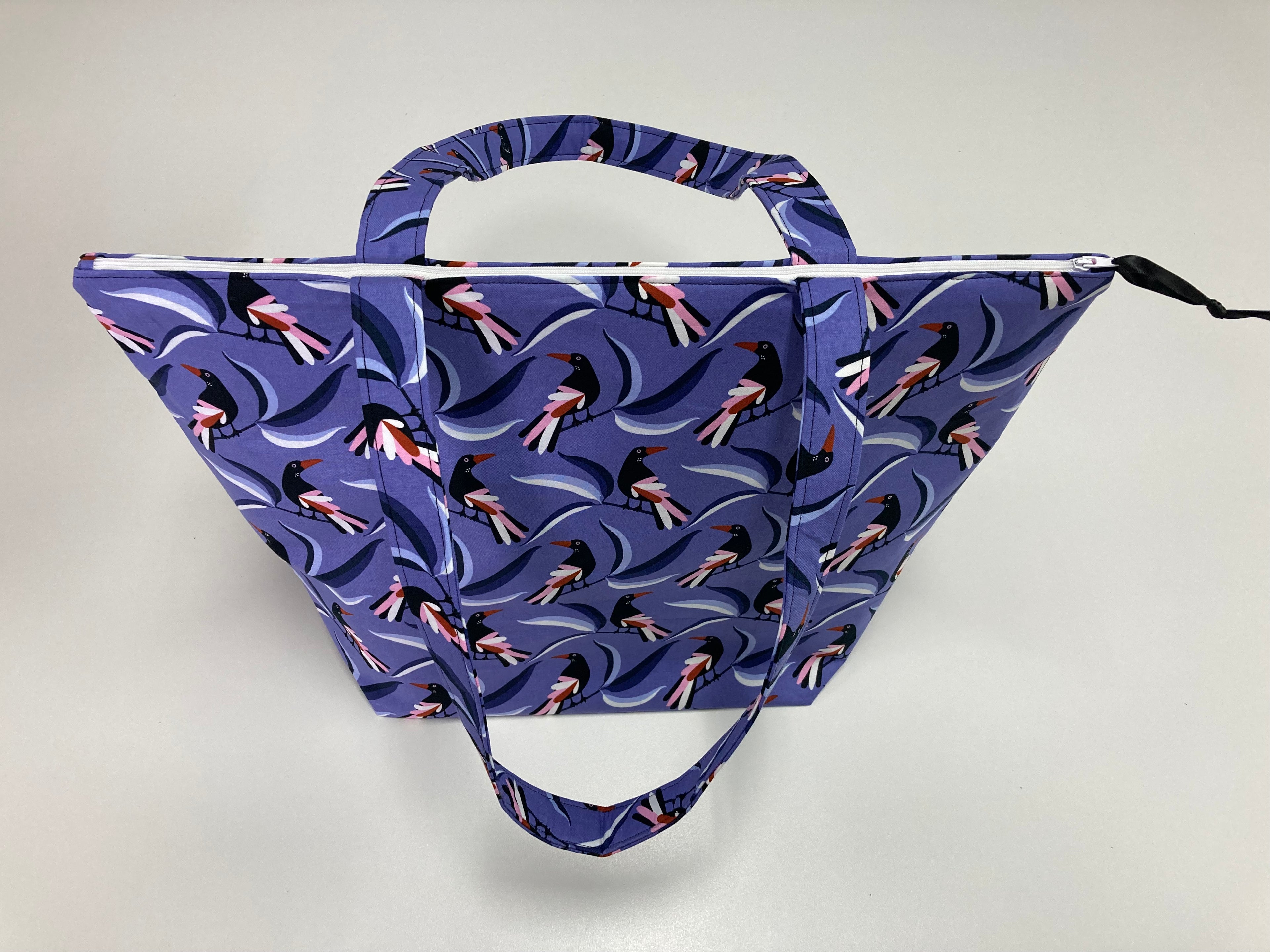 Large Tote Bag with Zip - Magpie