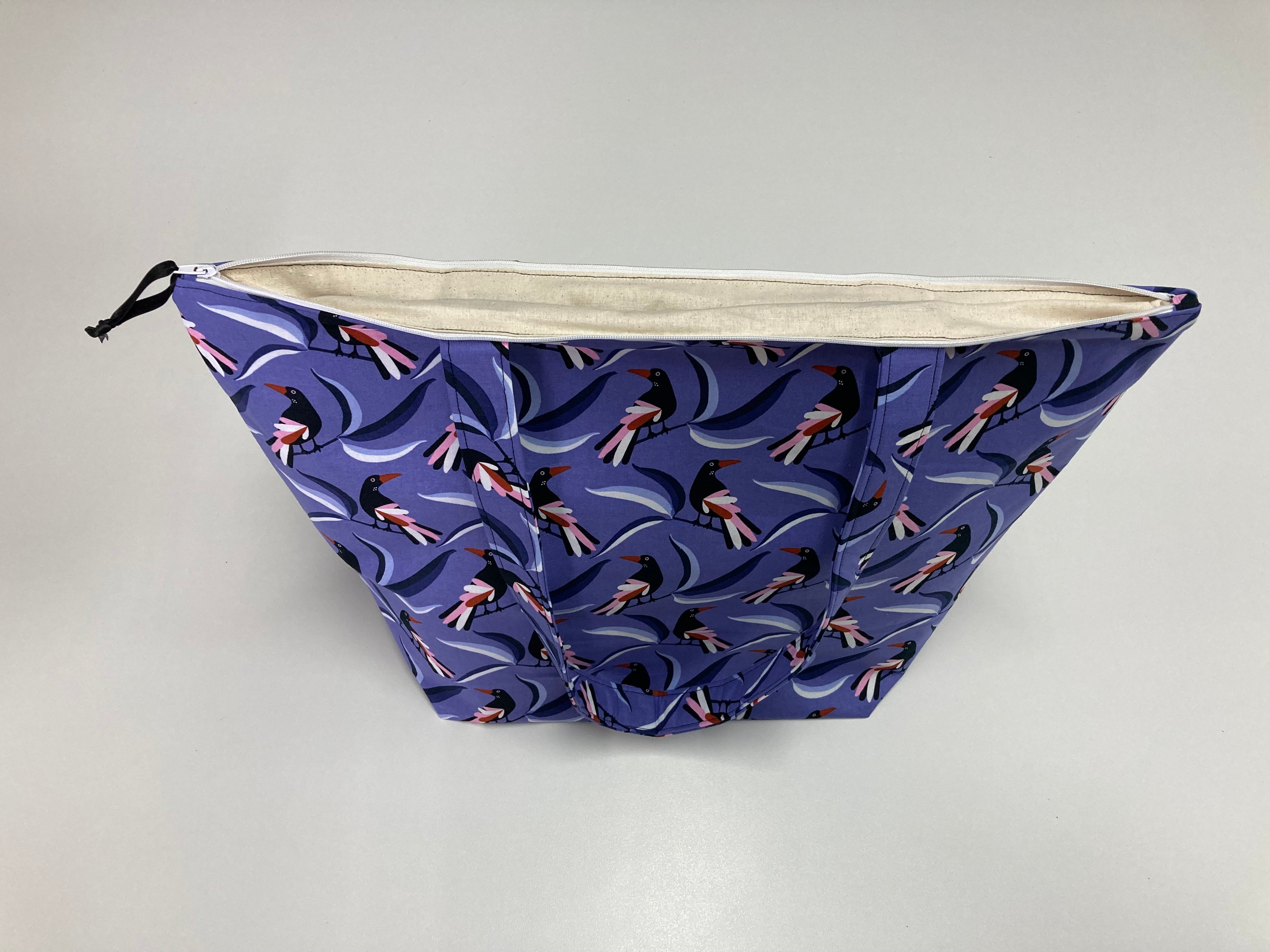 Large Tote Bag with Zip - Magpie