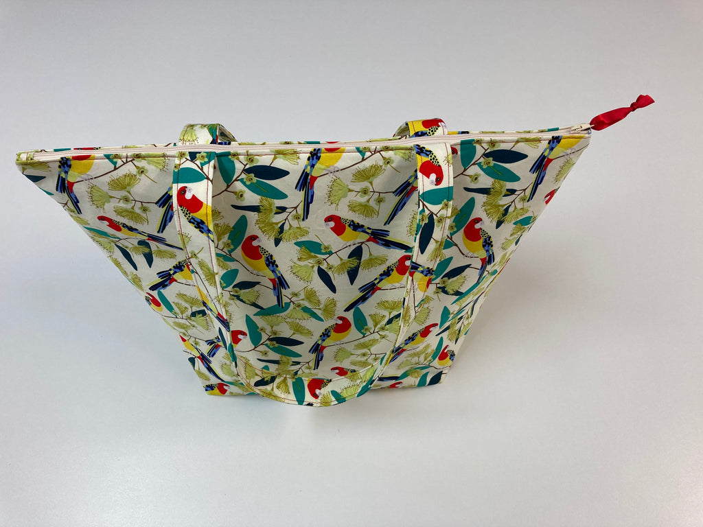 Large Tote Bag with Zip - Rosella