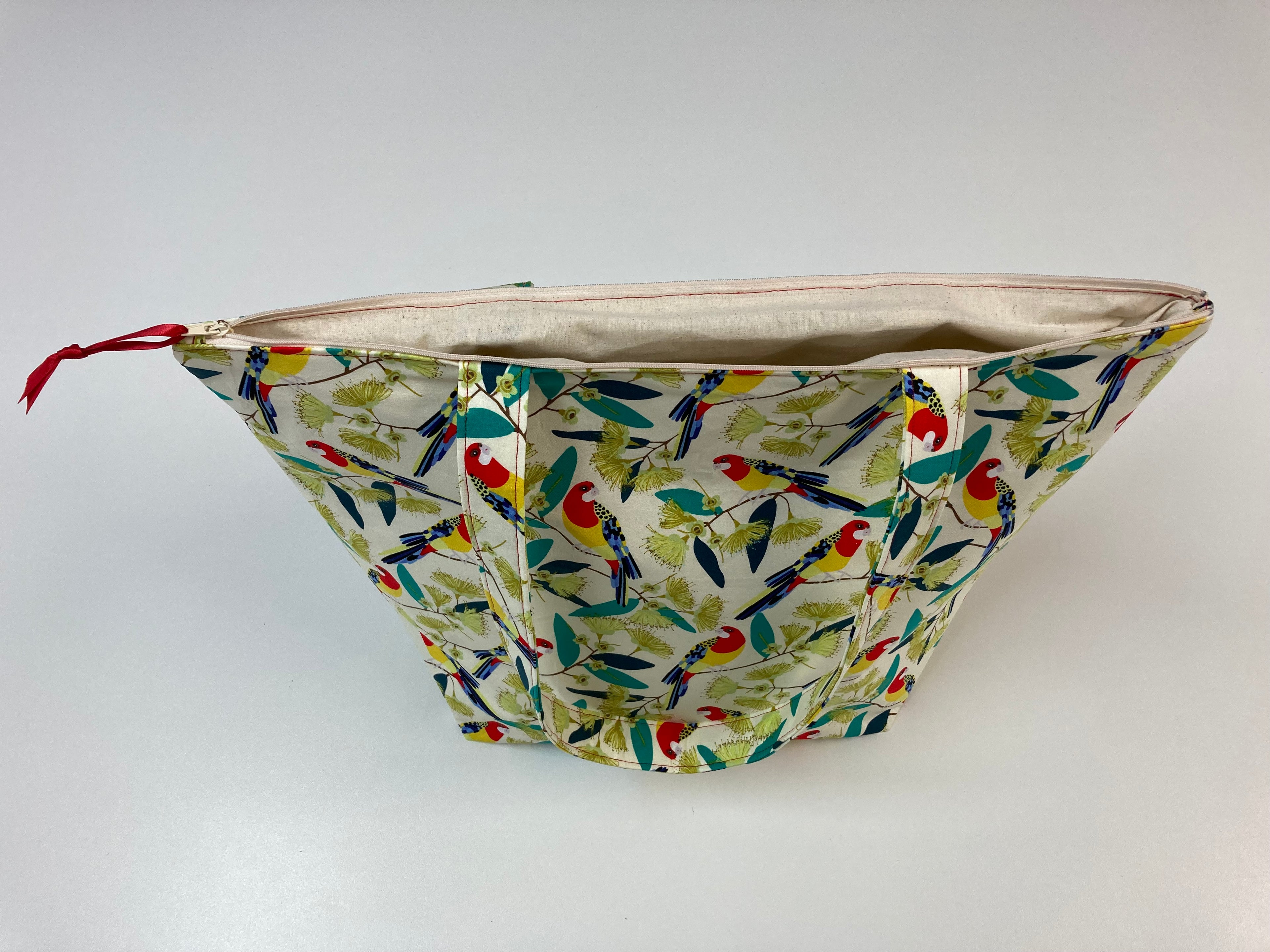 Large Tote Bag with Zip - Rosella