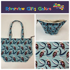 Large Tote Bag with Zip - Kookaburra