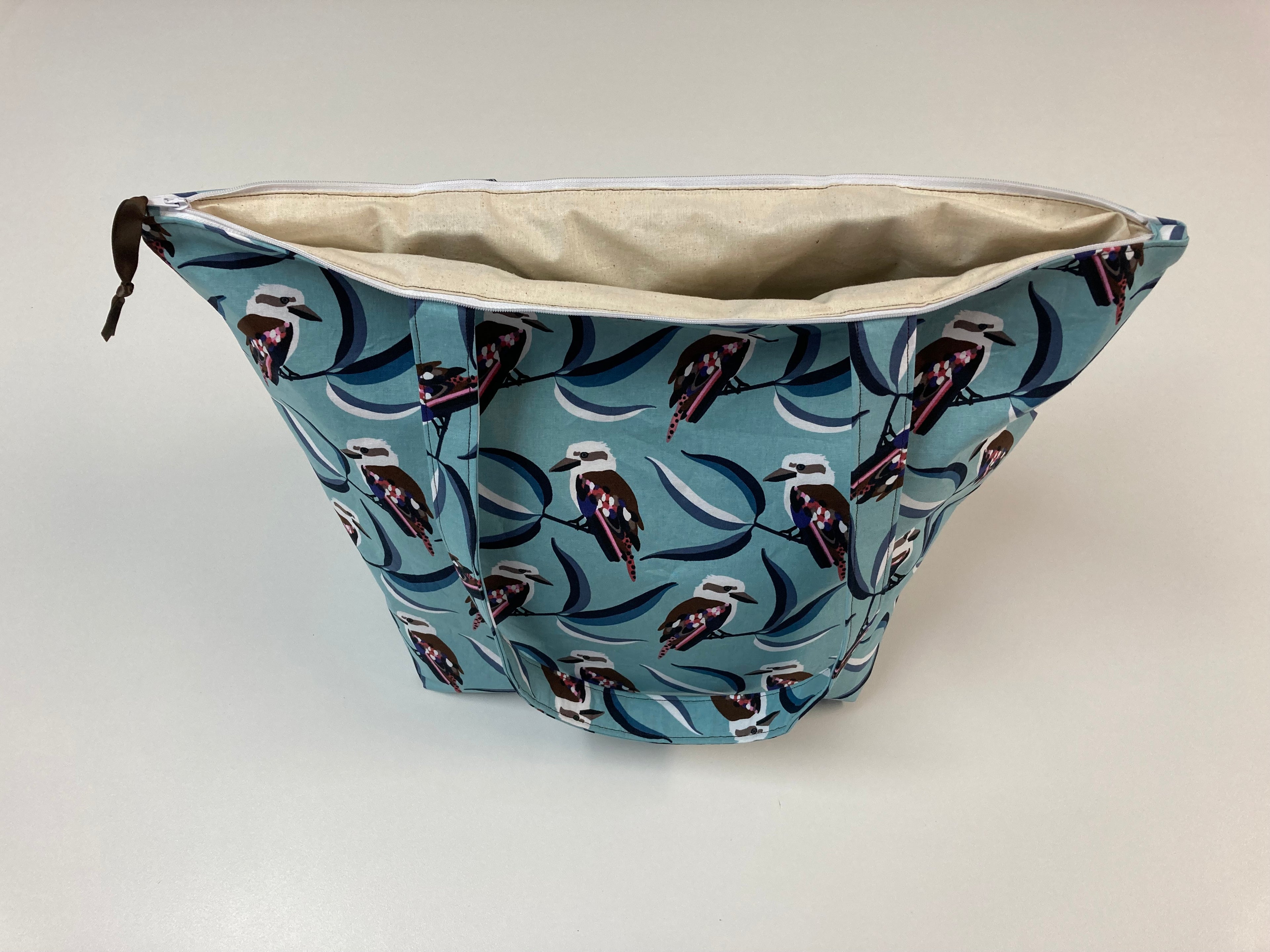 Large Tote Bag with Zip - Kookaburra