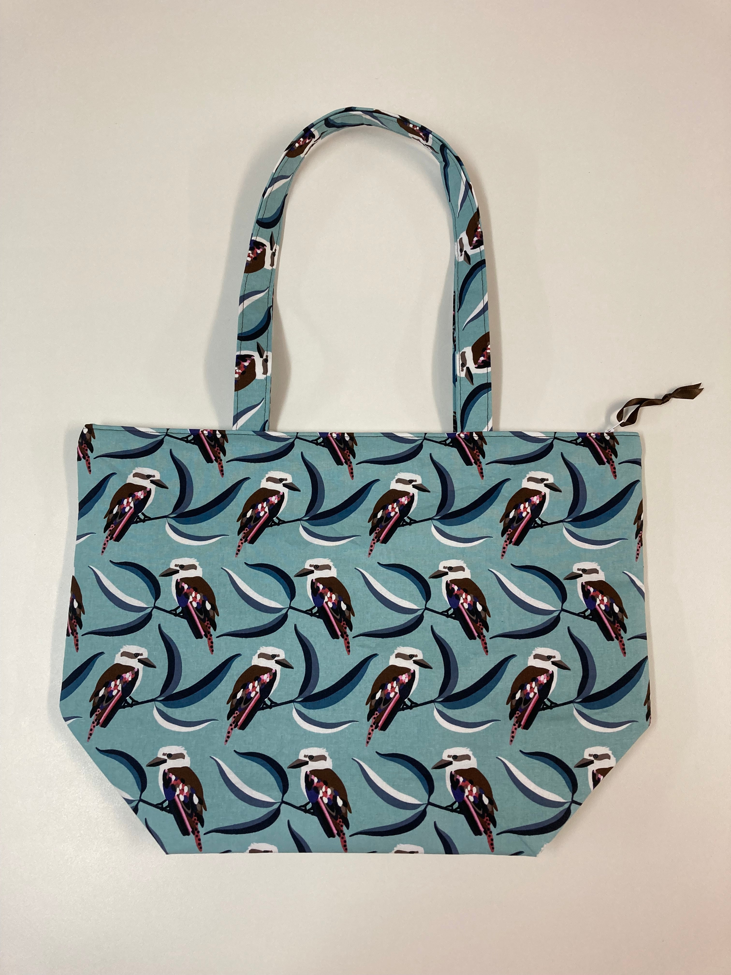 Large Tote Bag with Zip - Kookaburra