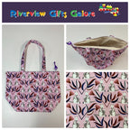 Large Tote Bag with Zip - Kangaroo
