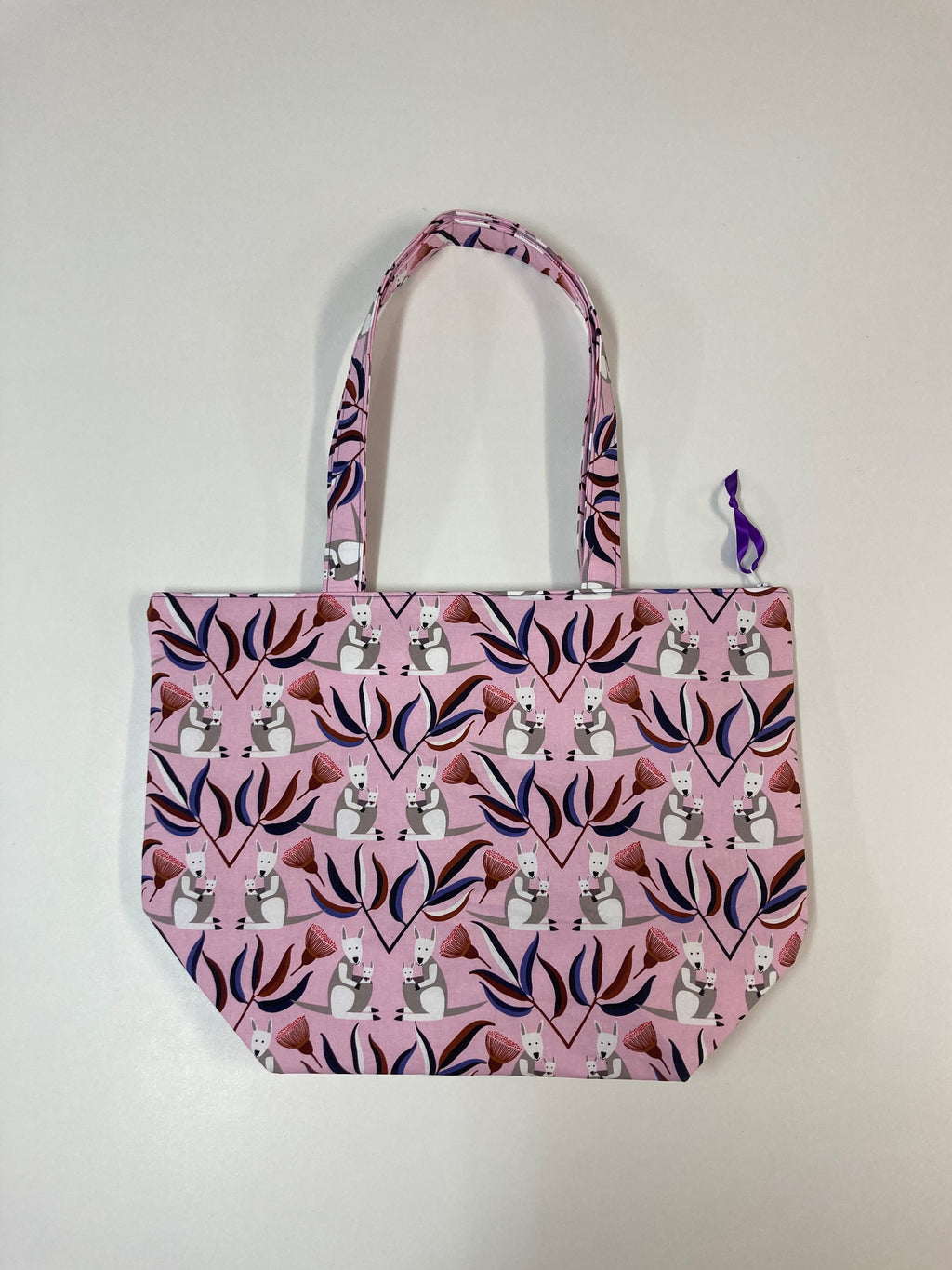 Large Tote Bag with Zip - Kangaroo