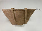 Large Tote Bag with Zip - Bees on Taupe