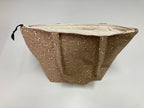 Large Tote Bag with Zip - Bees on Taupe