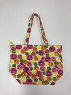 Large Tote Bag with Zip - Citrus