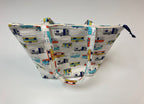 Large Tote Bag with Zip - Caravans