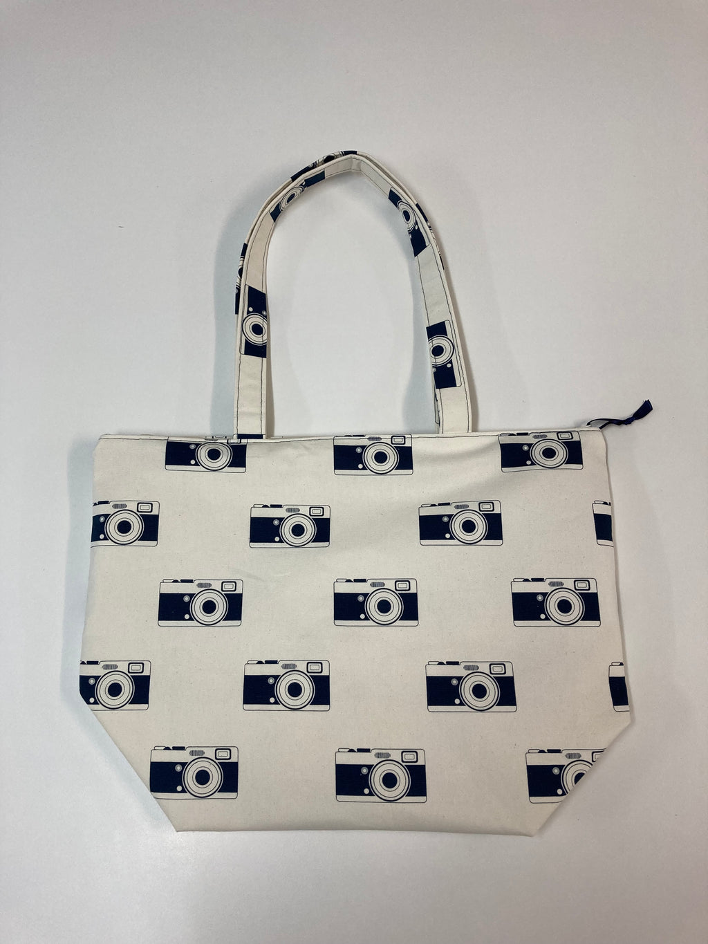Large Tote Bag with Zip - Cameras