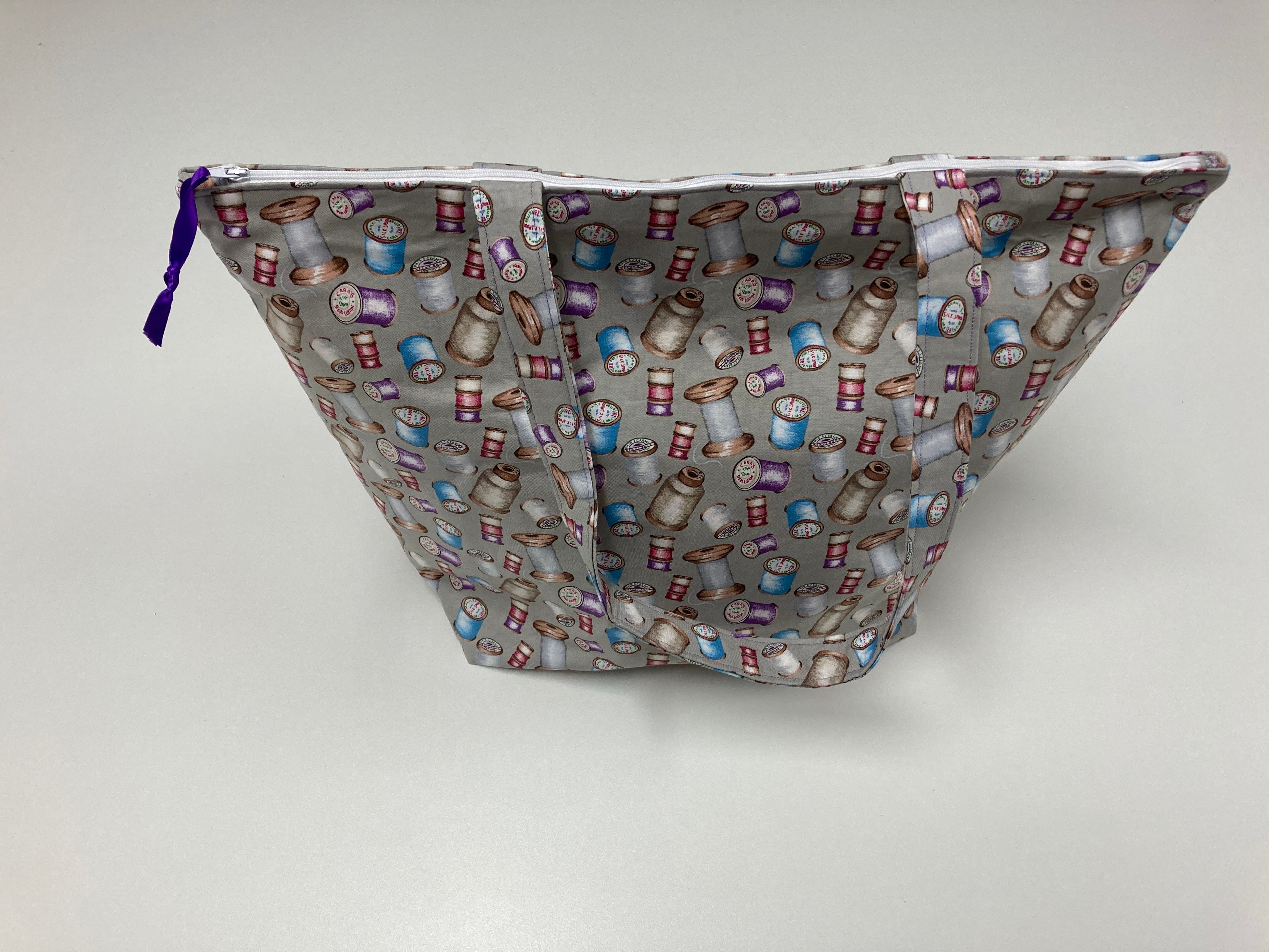 Large Tote Bag with Zip - Sew Vintage