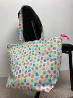 Large Tote Bag with Zip - Thimbles