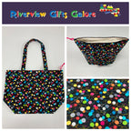 Large Tote Bag with Zip - Little Yarn Balls
