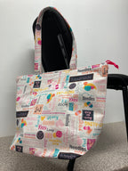 Large Tote Bag with Zip - Words to Knit By