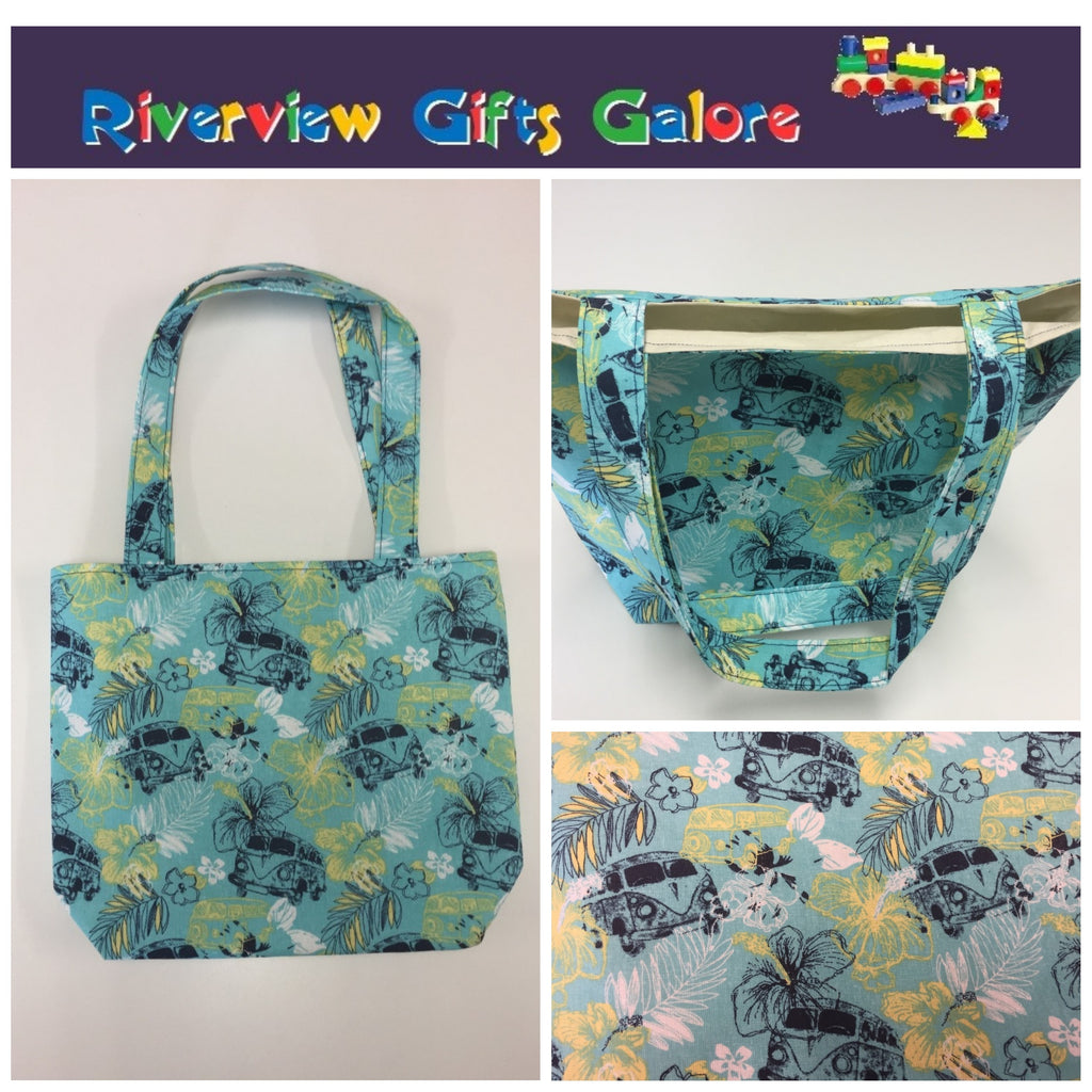 Medium Tote Bag - Hibiscus Combi Blue