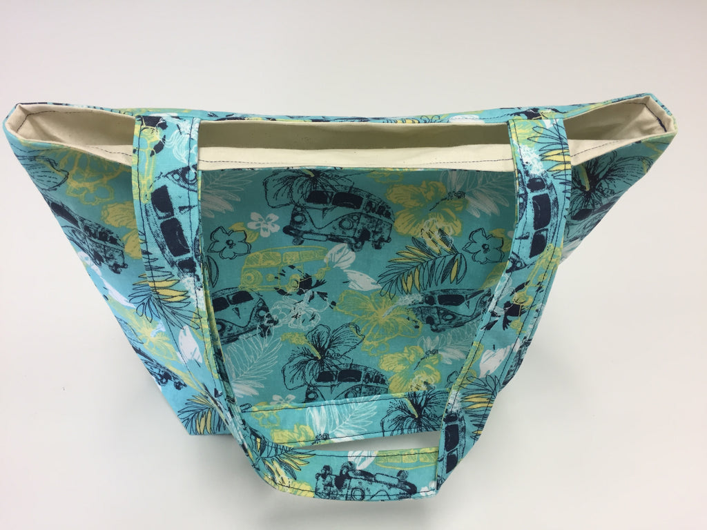 Medium Tote Bag - Hibiscus Combi Blue