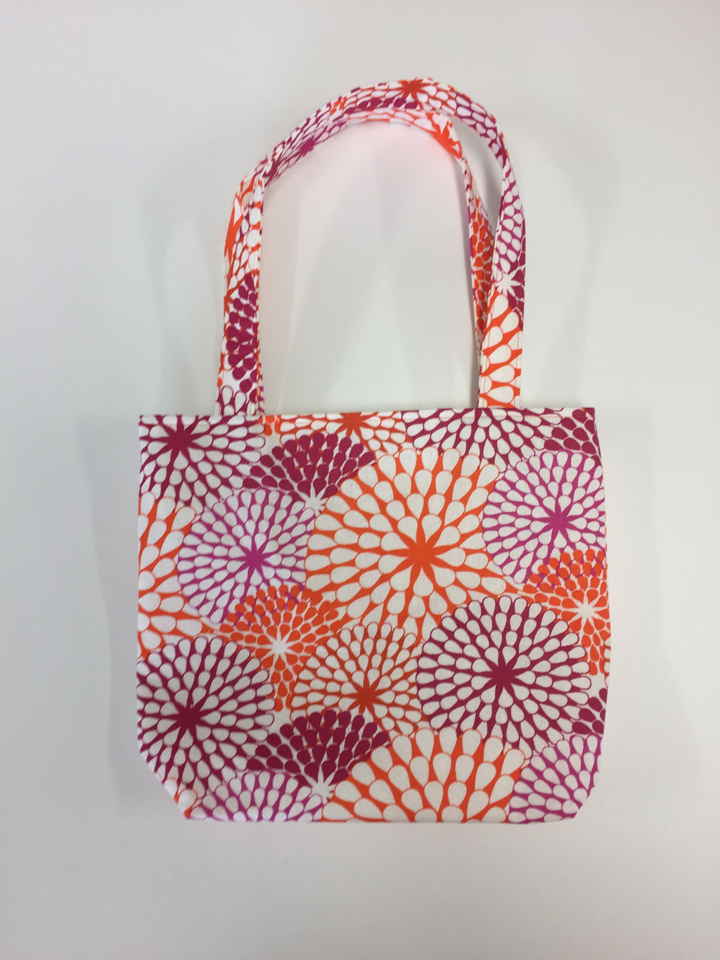 Medium Tote Bag - Crimson Orange Pattern