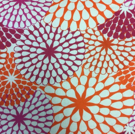 Medium Tote Bag - Crimson Orange Pattern