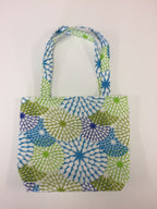 Medium Tote Bag - Blue Green Pattern
