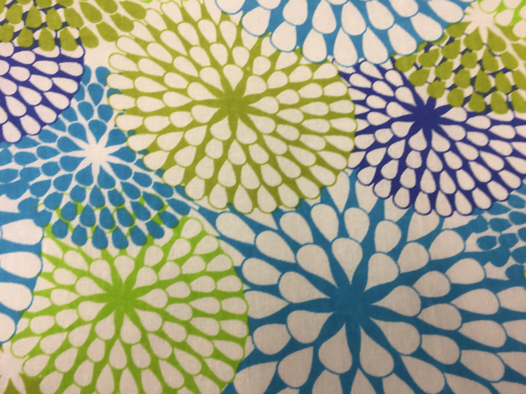 Medium Tote Bag - Blue Green Pattern
