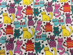 Medium Tote Bag - Multi Coloured Cats