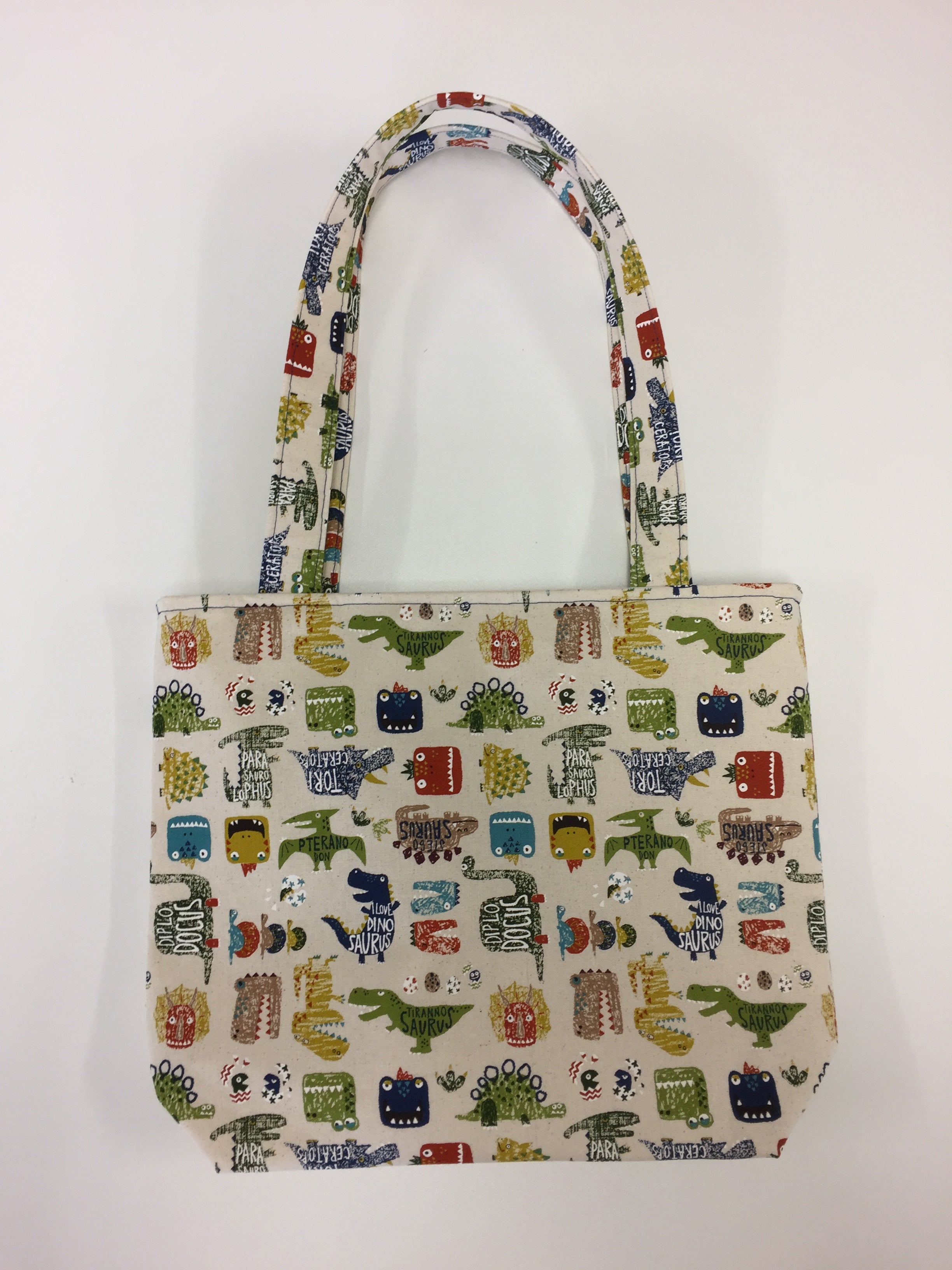 Medium Tote Bag - Dinosaur Cream