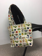 Medium Tote Bag - Dinosaur Cream