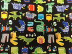 Medium Tote Bag - Dinosaur Black