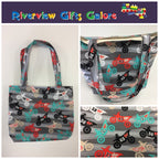 Medium Tote Bag - Motorbikes