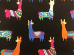 Medium Tote Bag - Llamas Black