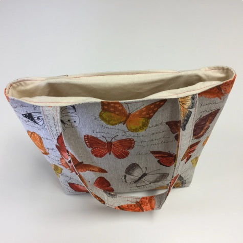 Medium Tote Bag - Orange Butterfly