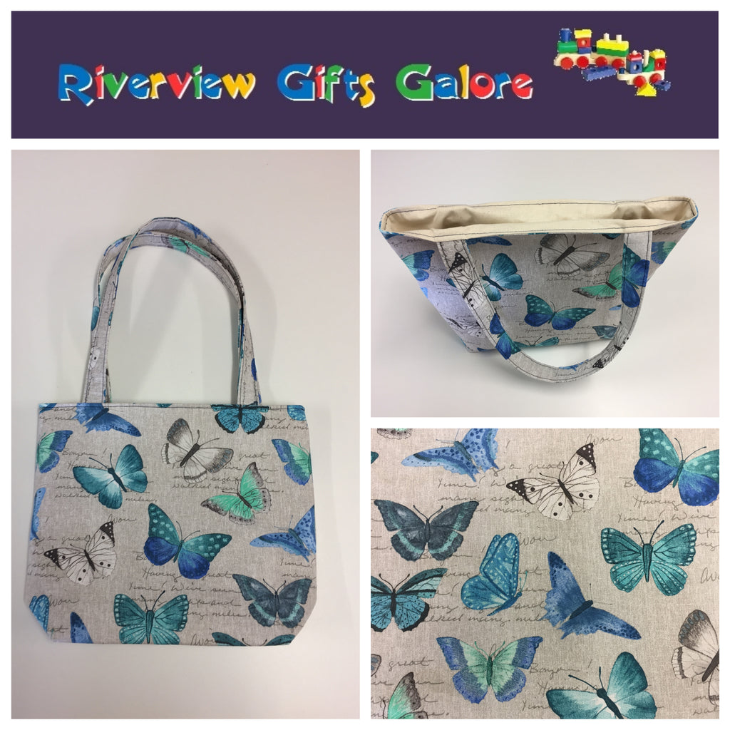 Medium Tote Bag - Blue Butterfly
