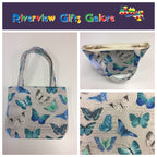 Medium Tote Bag - Blue Butterfly